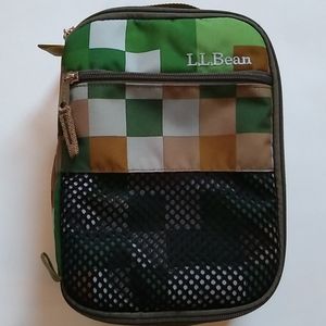 L.L. Bean Insulated Lunchbox Green Pixel Excellent